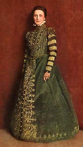 Oděv ve španělském stylu, z druhé poloviny 16.století, foto: Sichart E. Praktische Kostumkunde, 1926r