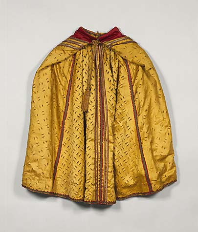 Italský plášť z poslední čtvrtiny 16.století, uloženo v Los Angeles County Museum of Art.
