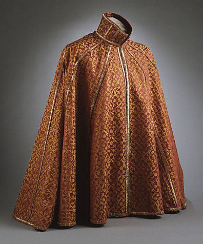 Španělský pláštík z let 1590-1600 je uložen v Los Angeles County Museum, Los Angles