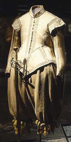 Oděv Gustava Adolfa, z roku 1620 je uložen v Livrustkammaren, Stockholm